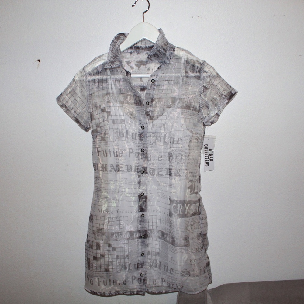 Urban Outfitters Newspaper Sheer Dress